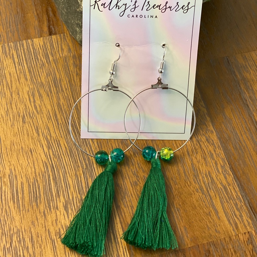 Hoops with tassels